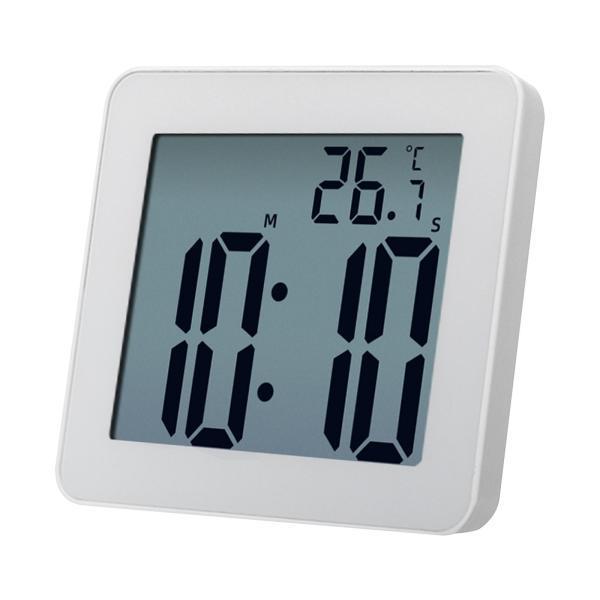 家庭用リビングルーム用電池式デジタルLED壁掛け時計温度表示白