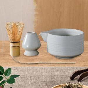 伝統的な抹茶セット 4点セット 家族向け 日本の抹茶の準備に最適 ギフト ホワイト