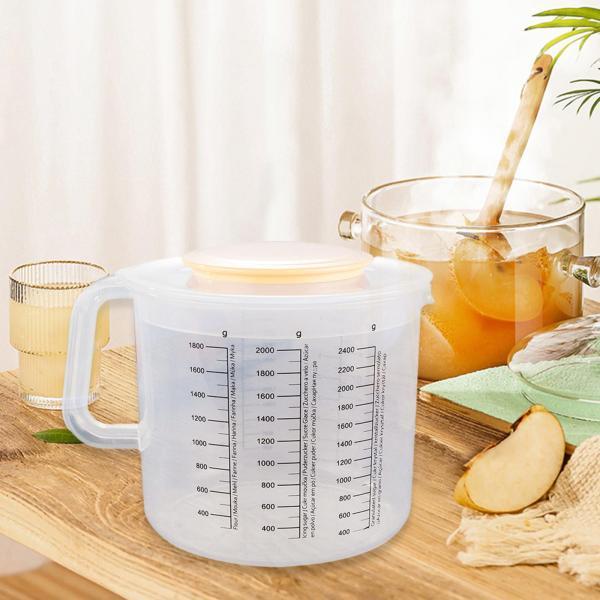 プラスチック製ベーキング計量カップ 2.5L 測定スケール付きキッチン注ぐカップ