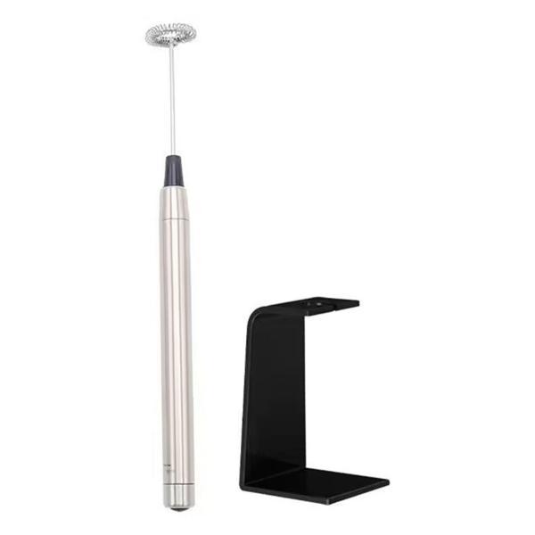 電動ミルク泡立て器卵泡立て器ホルダー付き快適なグリップ高速撹拌コーヒー泡立て器泡立て器ビーターマキア...