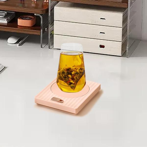 コーヒーウォーマー デスク用 カップウォーマー オフィス キッチン用 ピンク