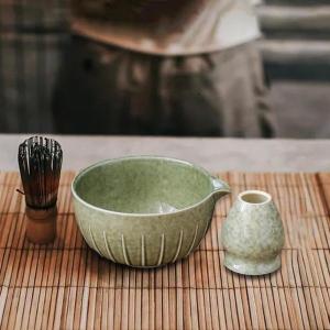 抹茶碗 常滑焼 手付き抹茶碗 茶道具 日本製 ブラック ホワイト グレー