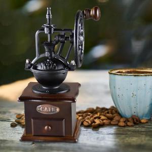 コーヒーミル 手挽き コーヒー豆 粉砕機 操作簡単 木製 古典的 手動