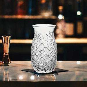 パイナップルガラス パイナップルウォーターカップ 再利用可能なマグガラス タンブラー 400ml ポータブル パイナップルカップ ジュース容器 子供
