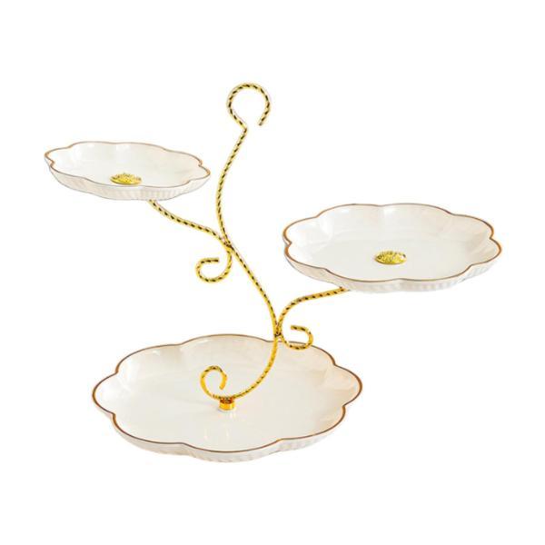 ウェディングケーキスタンド ビュッフェデザートカップケーキスタンド 誕生日 キッチン 結婚式用 ホワ...