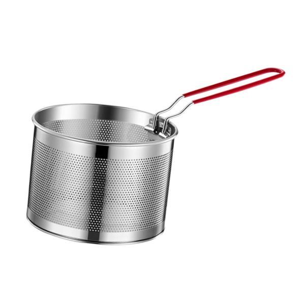 ステンレススチール製フライバスケット 揚げ物用 チキンウィング フライドポテト 18cm