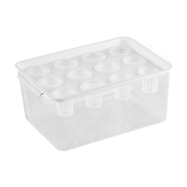 水耕栽培ボックス 12穴 野菜栽培に便利 室内用 ホワイト