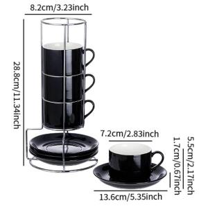 セラミックエスプレッソカップコーヒーカップ、丈...の詳細画像3