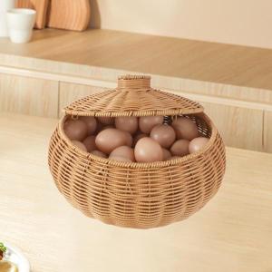 ラタン収納バスケットの家の装飾カウンターデスクト...の商品画像