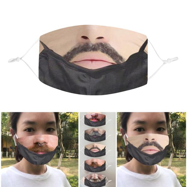面白いフェイスマスク通気性のある洗える口の保護再利用可能な口のマスクC