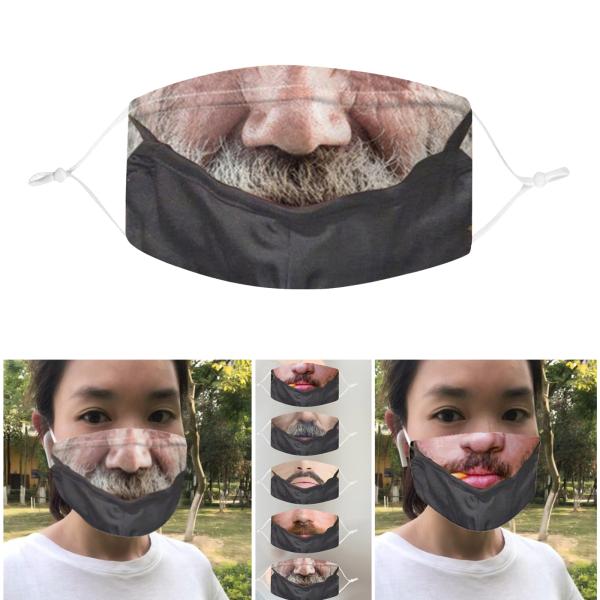 面白いフェイスマスク通気性のある洗える口の保護再利用可能な口のマスクE