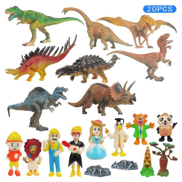 20x恐竜モデルのおもちゃキットセットは、小道具の誕生日の子供たちに物語を伝える教室のディスプレイス...