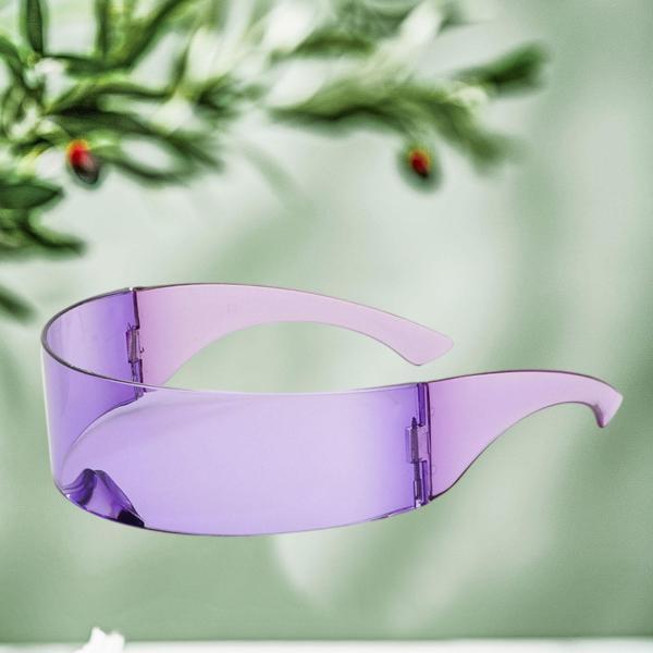 カーニバルアイプロテクターウエディング女性パープルのための未来的なサングラススタイリッシュなノベルテ...