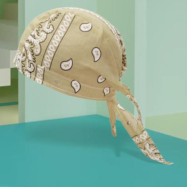 Do Rag ヘッドスカーフ 通気性 オートバイ ヘッドラップ パイレーツ ハット ビーニー ベージ...