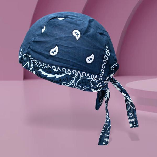 Do Rag ヘッドスカーフ 通気性 オートバイ ヘッドラップ パイレーツ ハット ビーニー ブルー