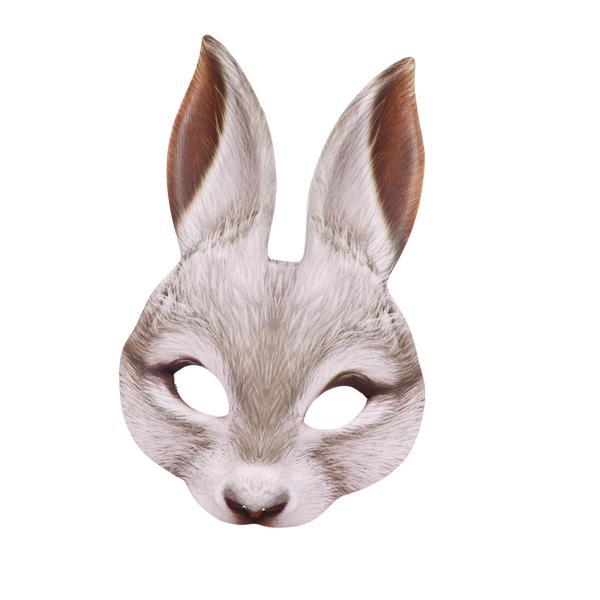 イースターうさぎマスク コスプレ ノベルティ コスチューム 小道具 ヘッドギア 装飾用 ホワイト