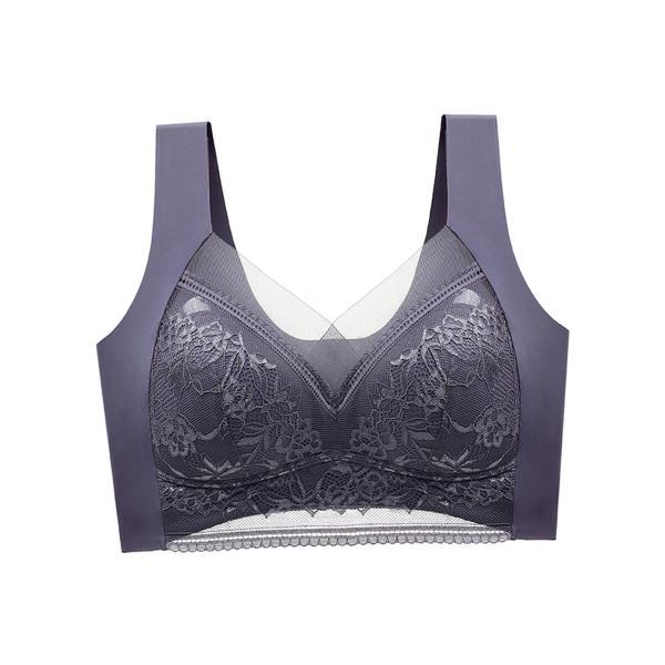 レディース ワイヤレス ブラ 毎日 快適 快適 ブラ パーティー用 アイアングレー 3L 85BCD