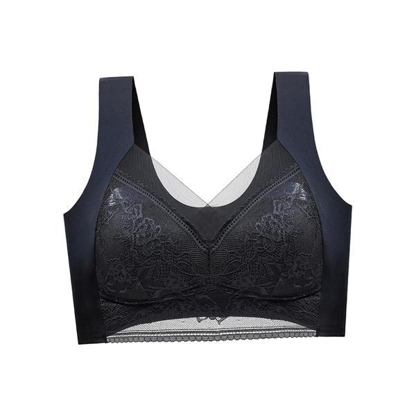 レディース ワイヤレス ブラ 毎日 快適 コンフォート ブラ パーティー用 ブラック 3L 85BC...