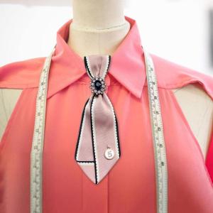 女性用ネクタイ シルクのようなレトロスタイル ...の詳細画像1