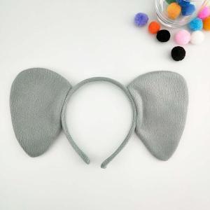 象の耳ヘッドバンド鼻蝶ネクタイテールコスプレヘ...の詳細画像1