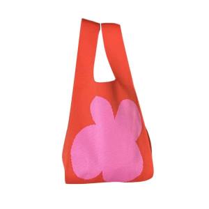 女性ショルダーバッグフラワーニットバッグフラワー...の商品画像
