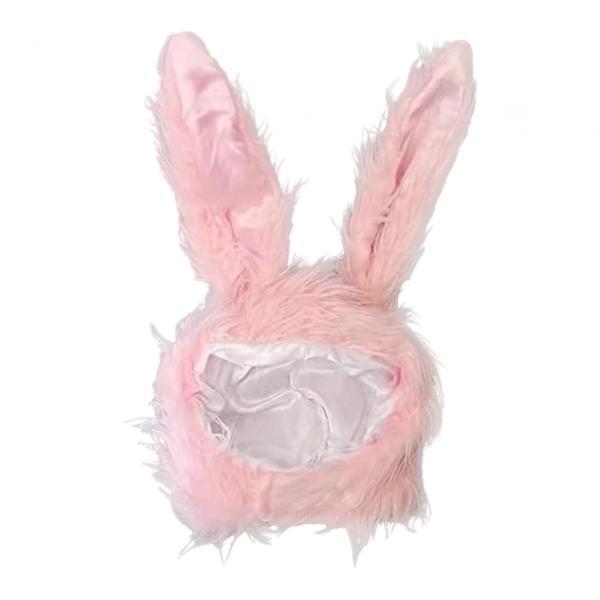 ウサギの耳の帽子ぬいぐるみホリデー帽子暖かい帽子コスプレ子供仮装用ピンク
