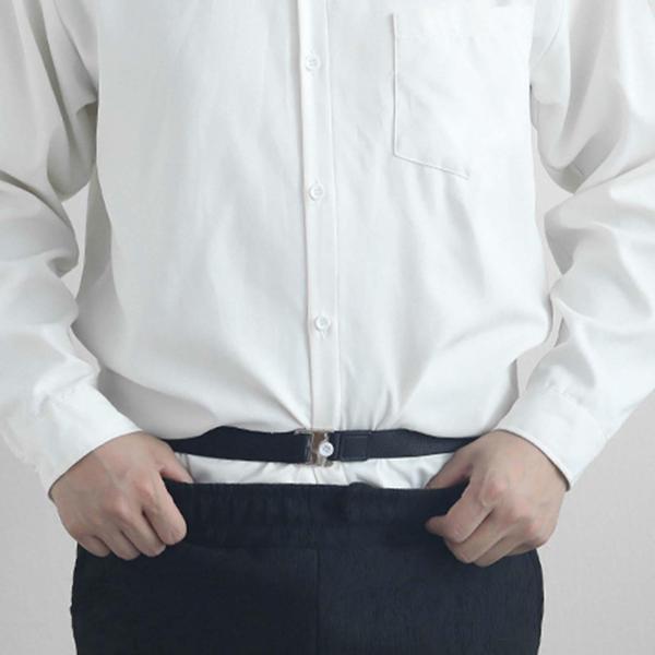 シャツ滞在ベルト女性男性弾性ノンスリップしわ抵抗バンドベルト肥厚バックル