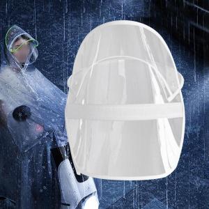 レインコートハットバイザーレインボンネットバイザーハット、透明耐久性、防雨顔保護レインハットトレッキング旅行用
