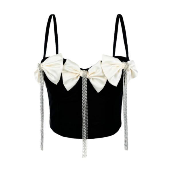 女性用クロップトップ ラインストーンタッセル アウトドア ミュージックフェスティバル ホリデー 38...