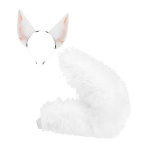 動物の耳としっぽセット ぬいぐるみの耳ヘッドバンド パーティー用品 イースターロールプレイ用