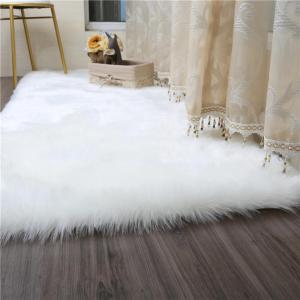 シャギー ふわふわ 暖かい 絨毯 床マット 敷き布団 エリアラグ リビングルーム 居間適用 全12色 - 白, 50x100cm