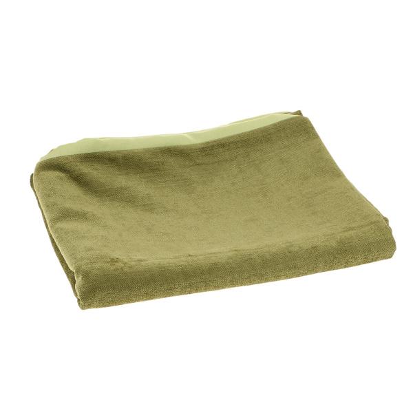 チェニルベッドランナークロスベッドスカート寝具タオル緑240x50cm