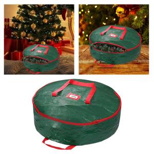 花輪収納袋クリスマスオーナメントクリスマスデコレーション花輪収納容器グリーンB