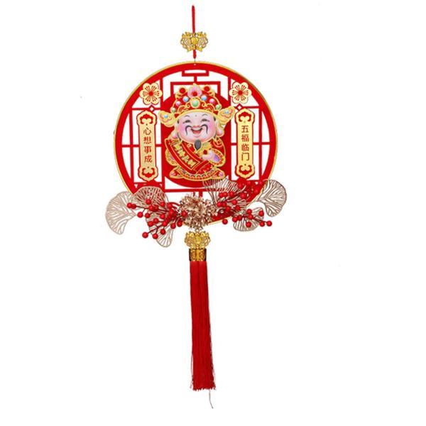 中国の旧正月飾り ドア吊り飾り 工芸 旧正月リースアート 伝統的ペンダント 屋内 屋外パーティー用