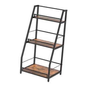 酒類スタンドスパイスラックフロアスタンディング調味料オーガナイザー3ティアストレージシェルフワインラックホームバーコーヒーステーションパントリー