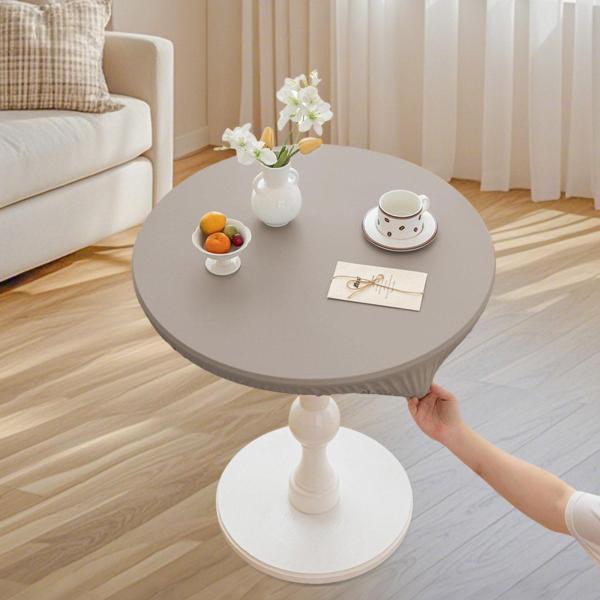 テーブルクロス 伸縮性 オイルフリー テーブルカバー ピクニック パティオ ウェディング グレー 直...