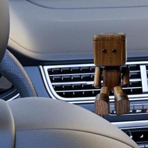 車の装飾品 揺れる足人形飾り かわいい デスクトップ 車 本棚 ウォールナット 蓋付き