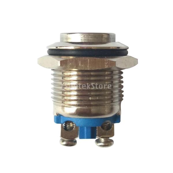 モーメンタリ 押しボタンスイッチ ラッチング 16mm 1NO IP67防水 メタル