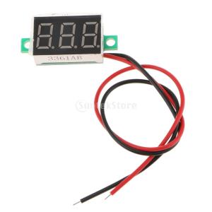 車用 デジタル電圧計 DC 3~30V 2線式 LED表示 電圧計 パネル