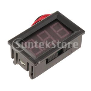 デジタルDC電圧計.0.56インチLEDディスプレイ電圧計.3.5-30Vレッド