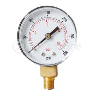 空気圧計 油圧計 水圧計 範囲:0-100psi 圧力計 1/4 接続 : STKショップ