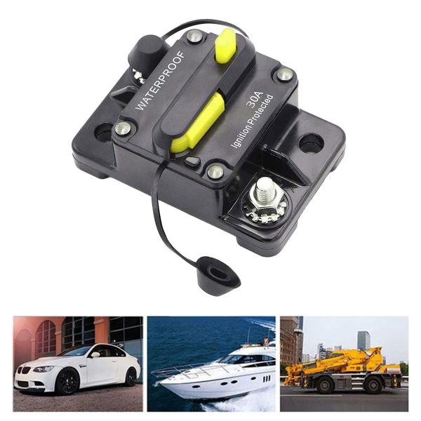30-300AMPサーキットブレーカーIP67防水12V-48V手動リセットヒューズ30A