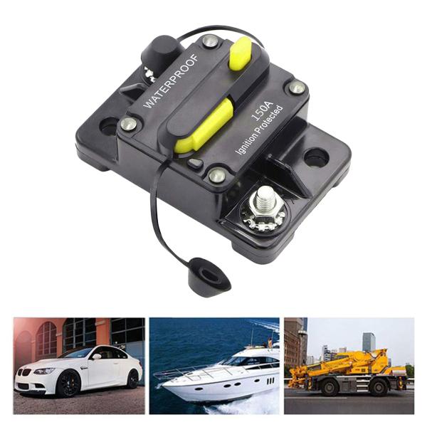 30-300AMPサーキットブレーカーIP67防水12V-48V手動リセットヒューズ150A