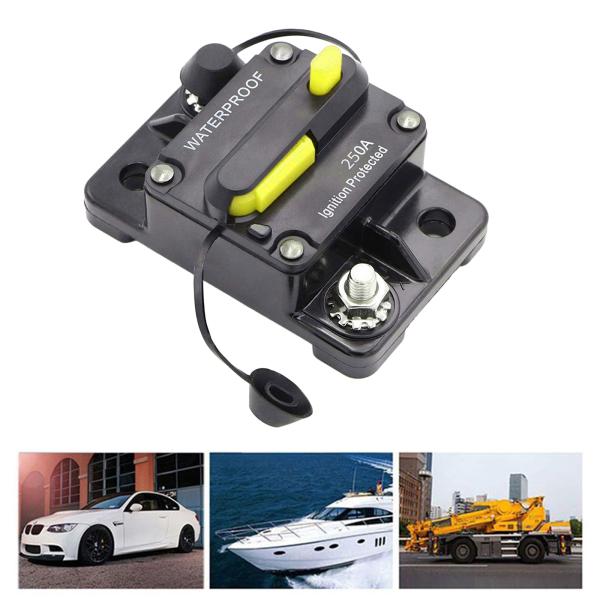 30-300AMPサーキットブレーカーIP67防水12V-48V手動リセットヒューズ250A