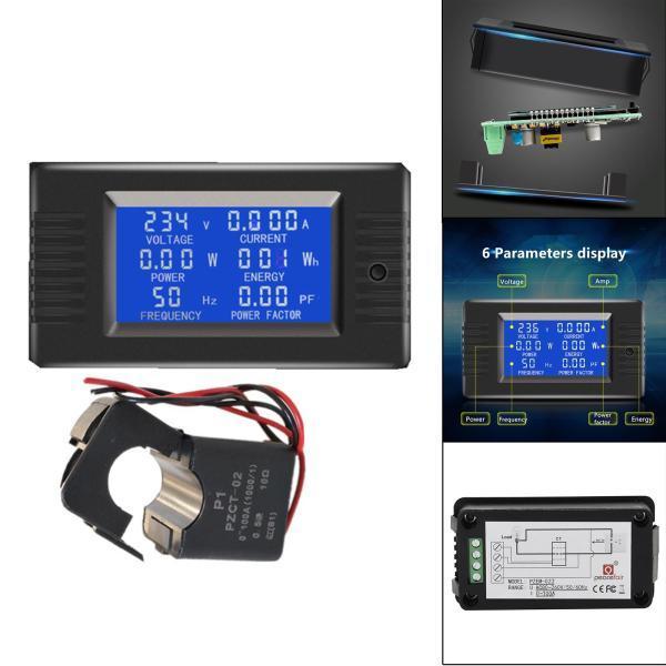 100ACLD電圧電流ワットメーター電力エネルギー電流計電圧計スプリットCT