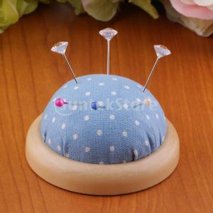 ミシンクラフトステッチブルー用ウッドベースニードルピンクッションニードルホルダー