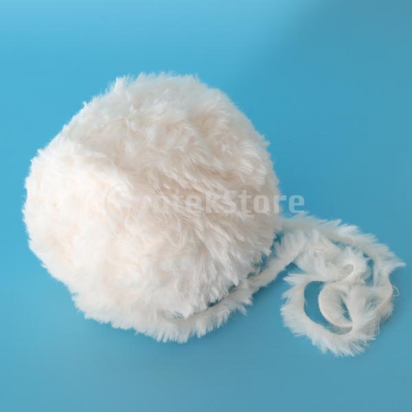 かぎ針編みの白のための32メートルの柔らかいふわふわのどの毛皮糸