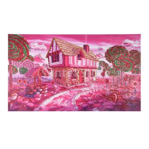 スウィートハウスダイヤモンド絵画カラフルなラインストーン画像家の装飾diyキット