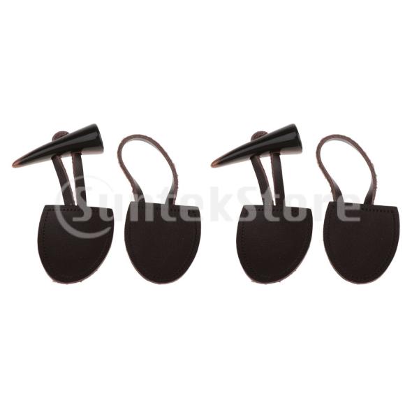 2セットホーンpuレザートグルボタンコートジャケットダッフルファスナーブラウン