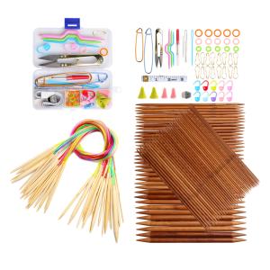 竹丸編み針2.0-10.0mm両先編み針セット